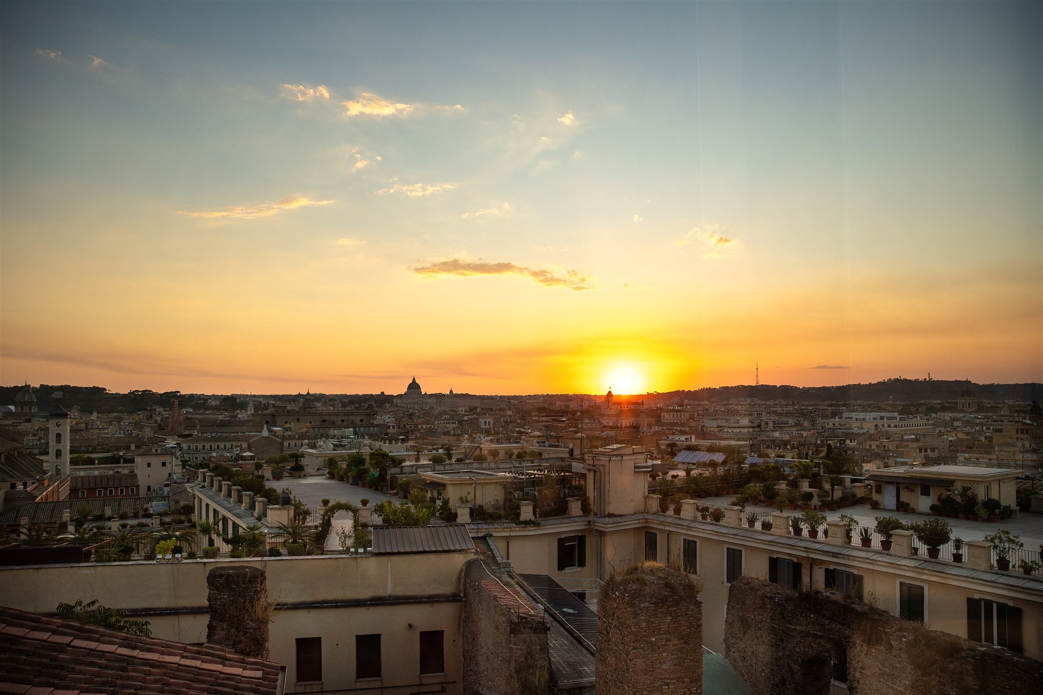 Our breathtaking view from the “highest” of the Seven historic Roman hills